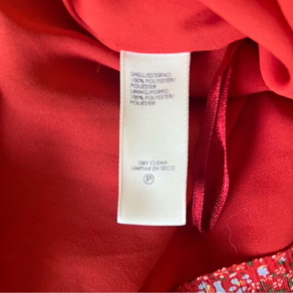 Rebecca Minkoff Red Floral S/s off the Shoulder Blouse Sz S - Picture 4 of 4